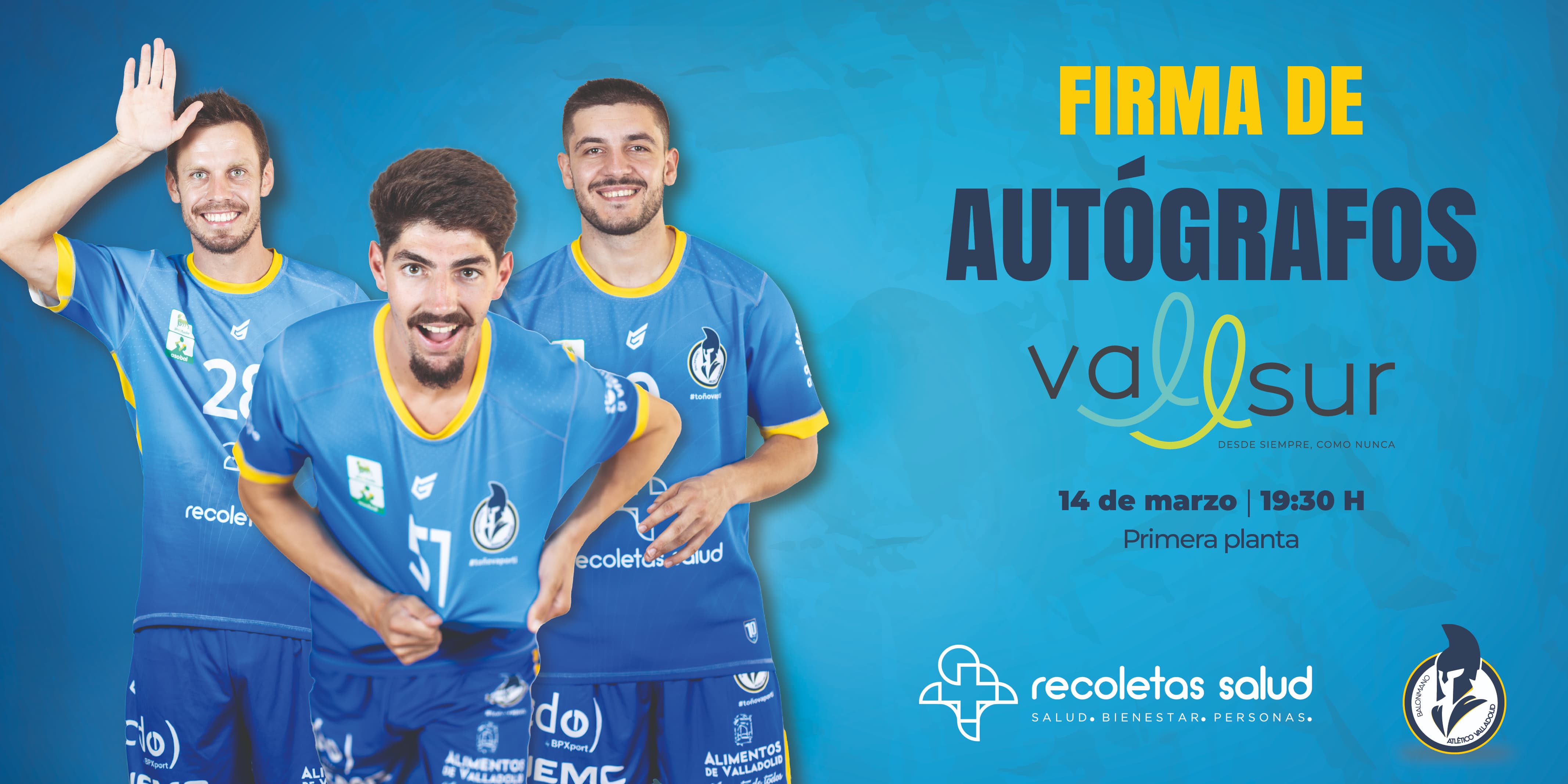 Tres jugadores del Recoletas firmarán autógrafos este viernes en VallSur